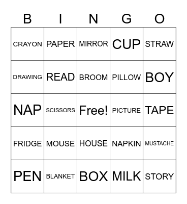 if you give a mouse a cookie Bingo Card
