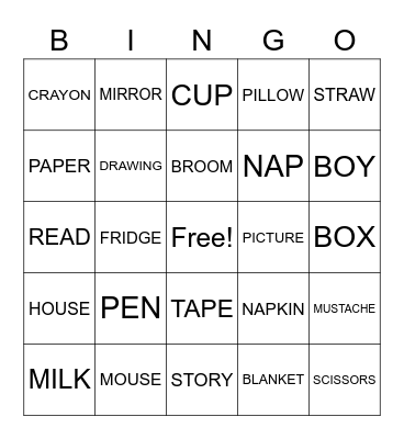 if you give a mouse a cookie Bingo Card