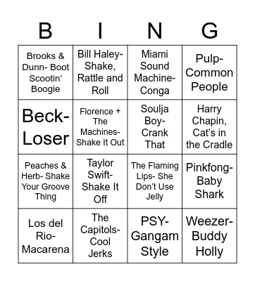 Total-Quiz.com Presents Radio Bingo: Coverall Bingo Card