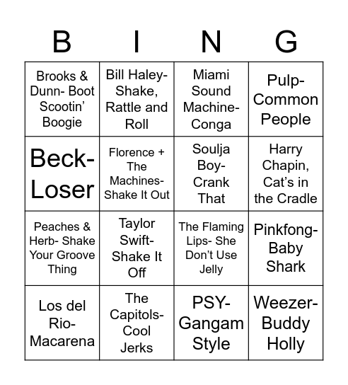 Total-Quiz.com Presents Radio Bingo: Coverall Bingo Card