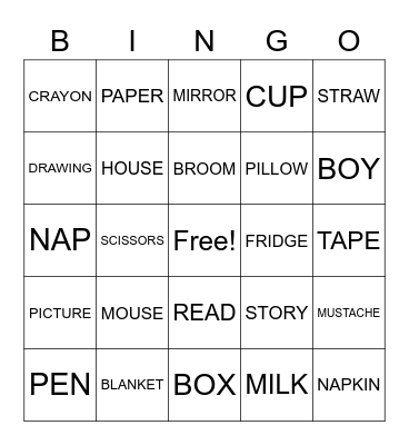 if you give a mouse a cookie Bingo Card