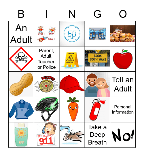 Health and Safety Bingo Card