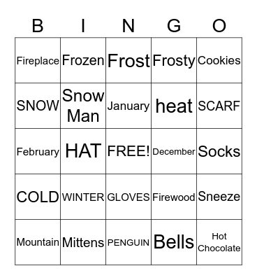 Winter Bingo Card