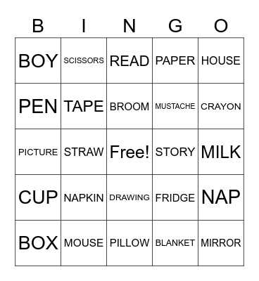 if you give a mouse a cookie Bingo Card