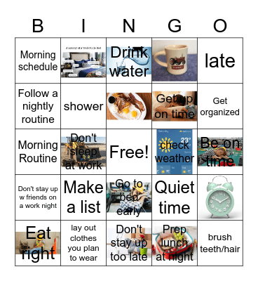 Sleepy At Work! Bingo Card