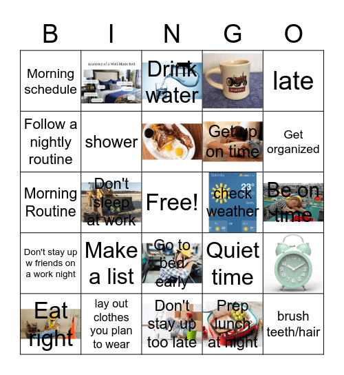 Sleepy At Work! Bingo Card