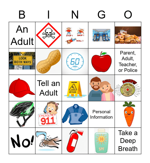 Health and Safety Bingo Card