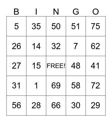 SHAWANA'S CARDS Bingo Card
