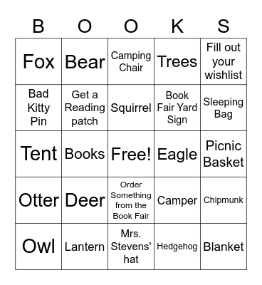 An Adventure in Every Book! Bingo Card