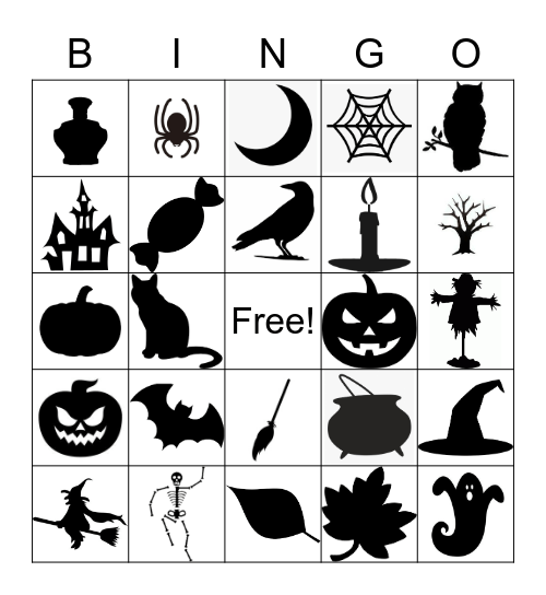 I Spy Halloween Bingo Card