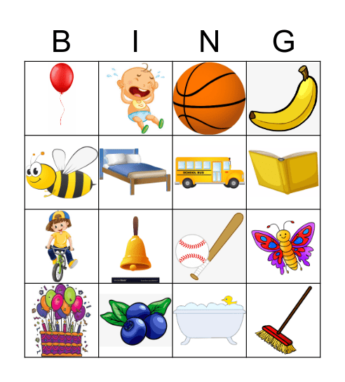 B Bingo Card