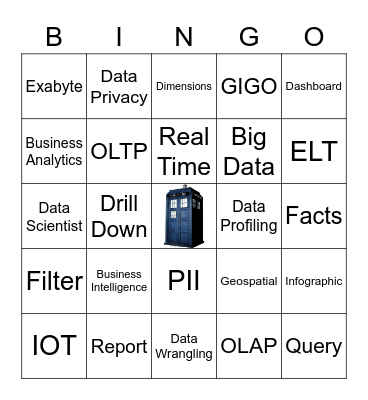 Data aNd Analytics BINGO Card