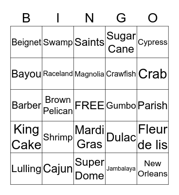 Uzee Family Reunion Bingo Card