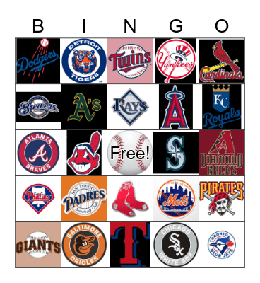 Baseball Bingo Card