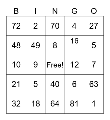 Ultimate Multiplication AND Divison Bingo! Bingo Card