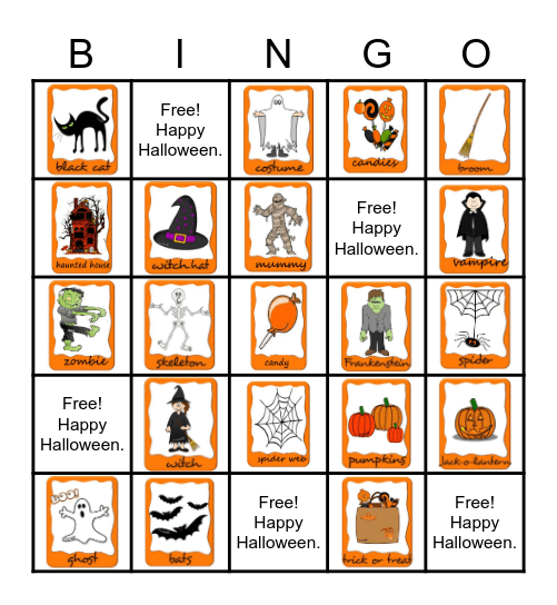 Halloween Bingo! Bingo Card