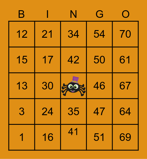 ℍ𝔸𝕃𝕃𝕆𝕎𝔼𝔼ℕ Bingo Card