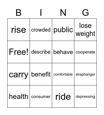 U3LA Bingo Card