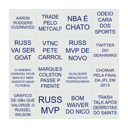 Bingo do Leo Bingo Card