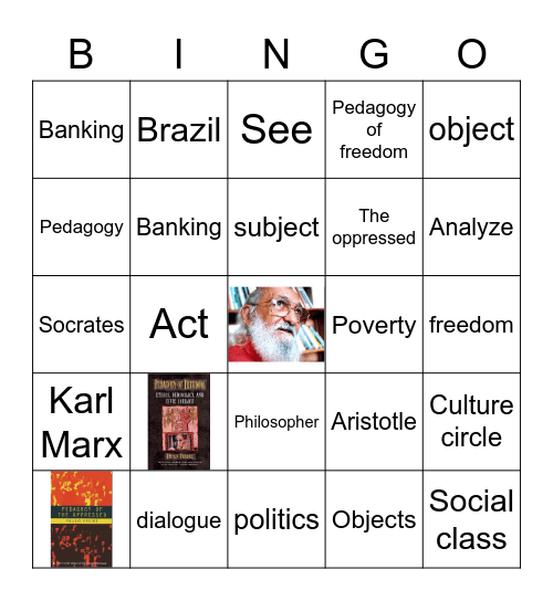 Paulo Friere Bingo Card