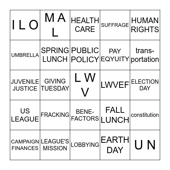 Bingo Card