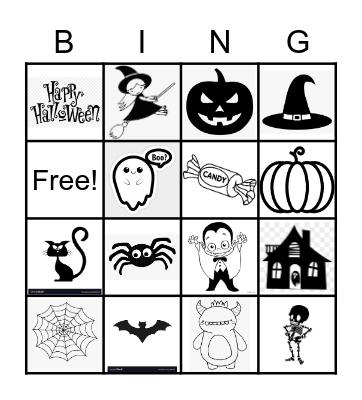 Halloween Bingo Card