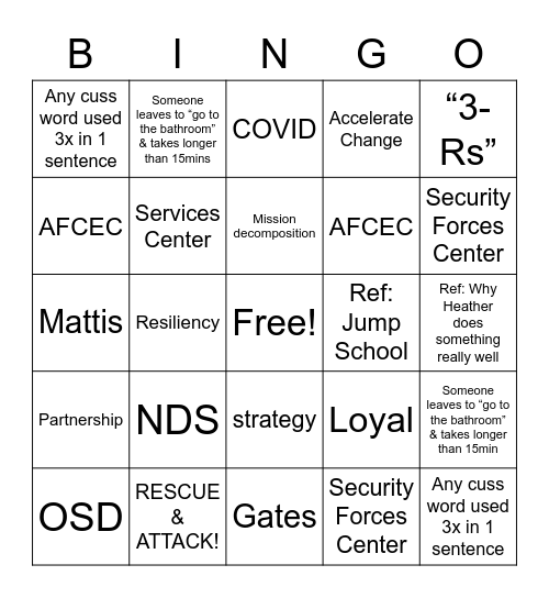 Title Bingo Card