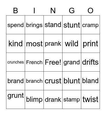 Wilson 2.4 Bingo Card
