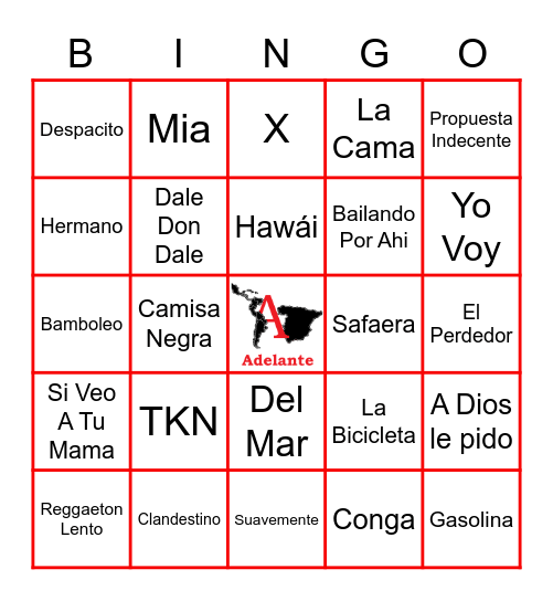 ¡Música española! Bingo Card