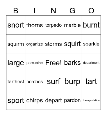 Wilson 8.1 & 8.2 Bingo Card