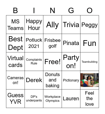 Social Committee bingo! Bingo Card