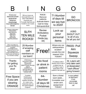 SMART Bingo Card