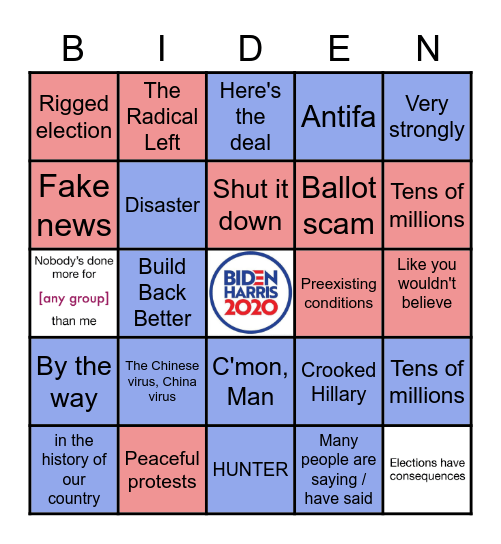 THE RETURN OF DEBATE BINGO Card