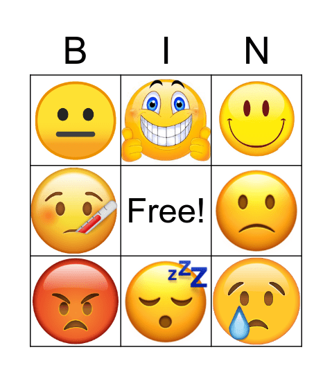 Sentimientos Bingo Card