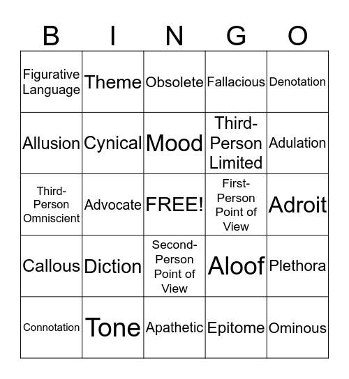 Bingo Card