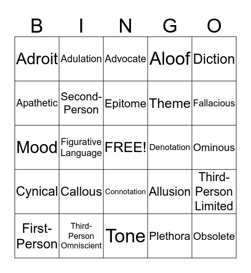 Bingo Card