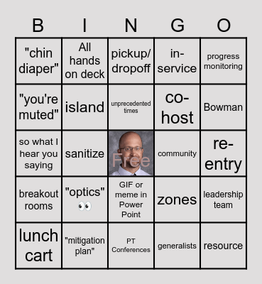 Bowman In-Service BINGO 10/23/20 Bingo Card