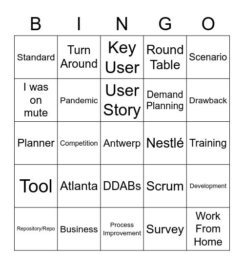 OMP Bingo Card