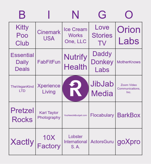 RECURLY CUSTOMER BINGO! Bingo Card