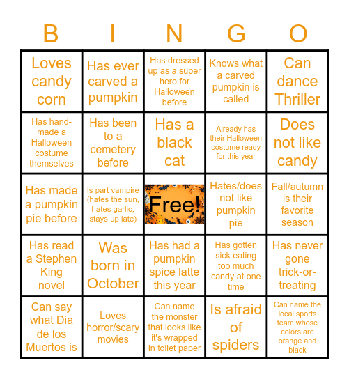 H A L L O W Bingo Card