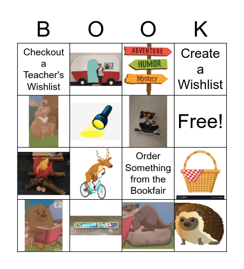Book Fair -- K Bingo Card