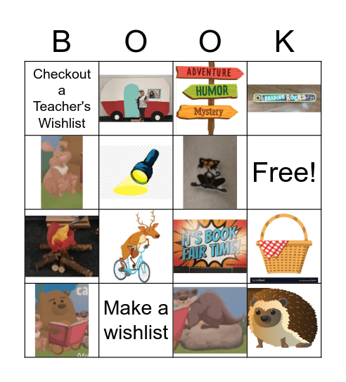 Book Fair -- K Bingo Card