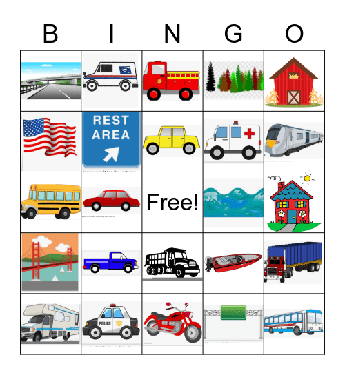 ROAD TRIP Bingo Card