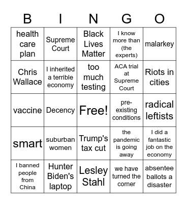 Gold*ish bingo Card