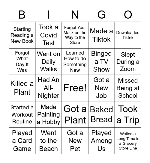 NRHH Quarantine Bingo! Bingo Card
