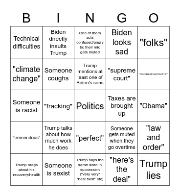 Here we go Bingo Card