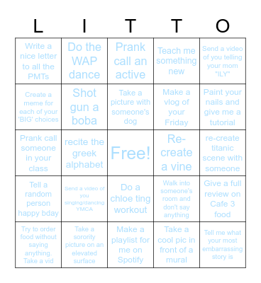 Dominick's Big Bingo Card