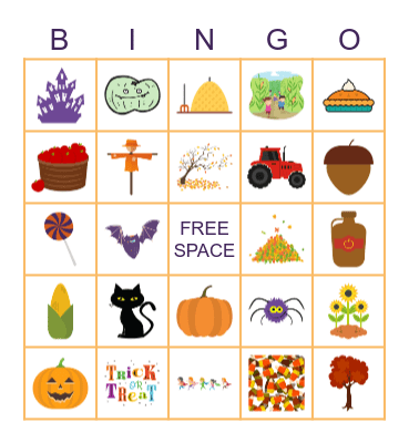 Mrs. Kenny's Class Fall Harvest Bingo Card