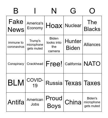 Terry Bingo Card