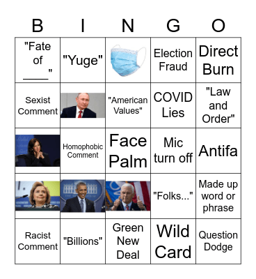 Final Circus Bingo Card